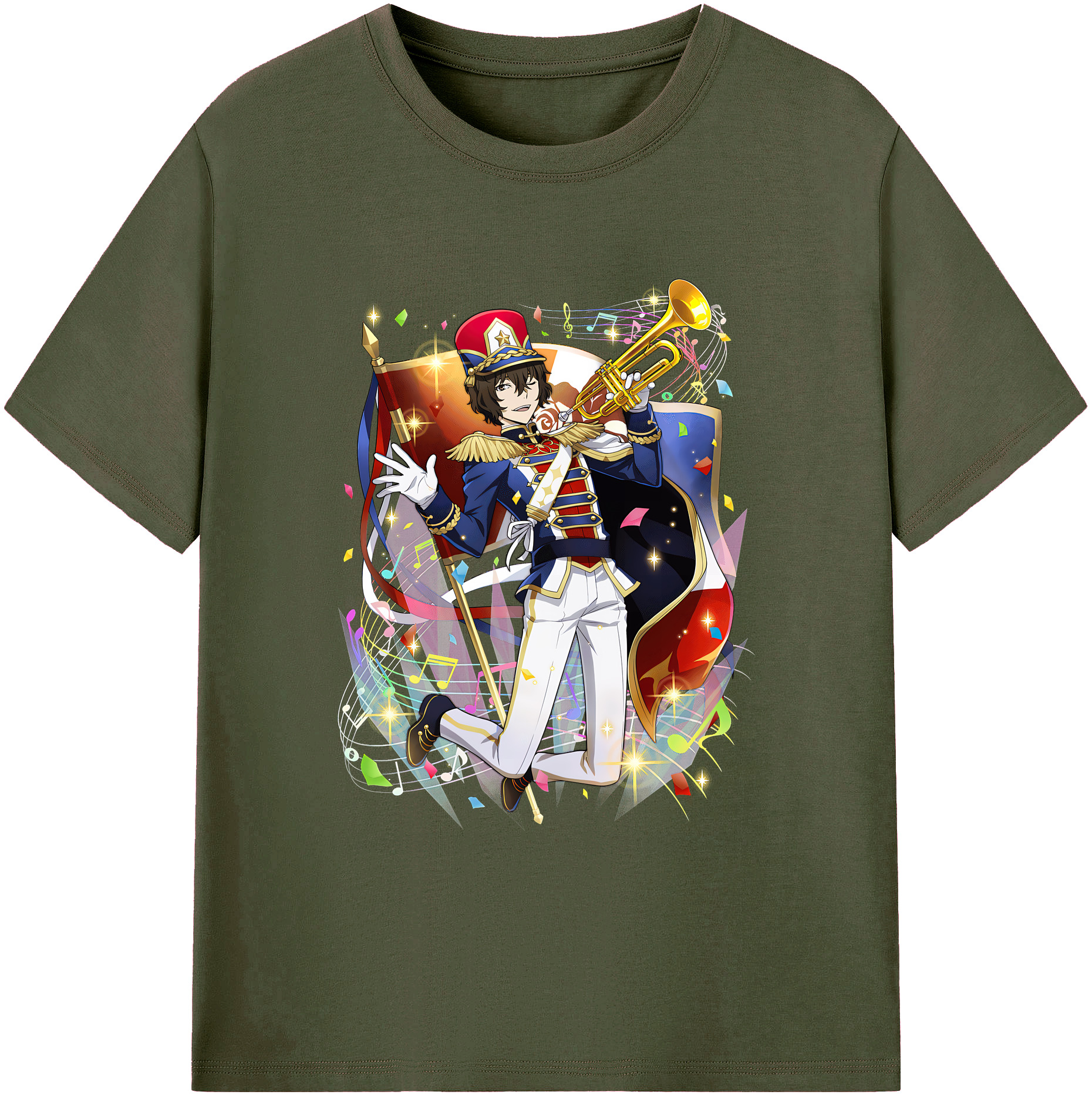 （画像用） 文豪ストレイドッグス Bungo Stray Dogs 綿100％ メンズ半袖Tシャツ｜肌触りやわらか＆通気性